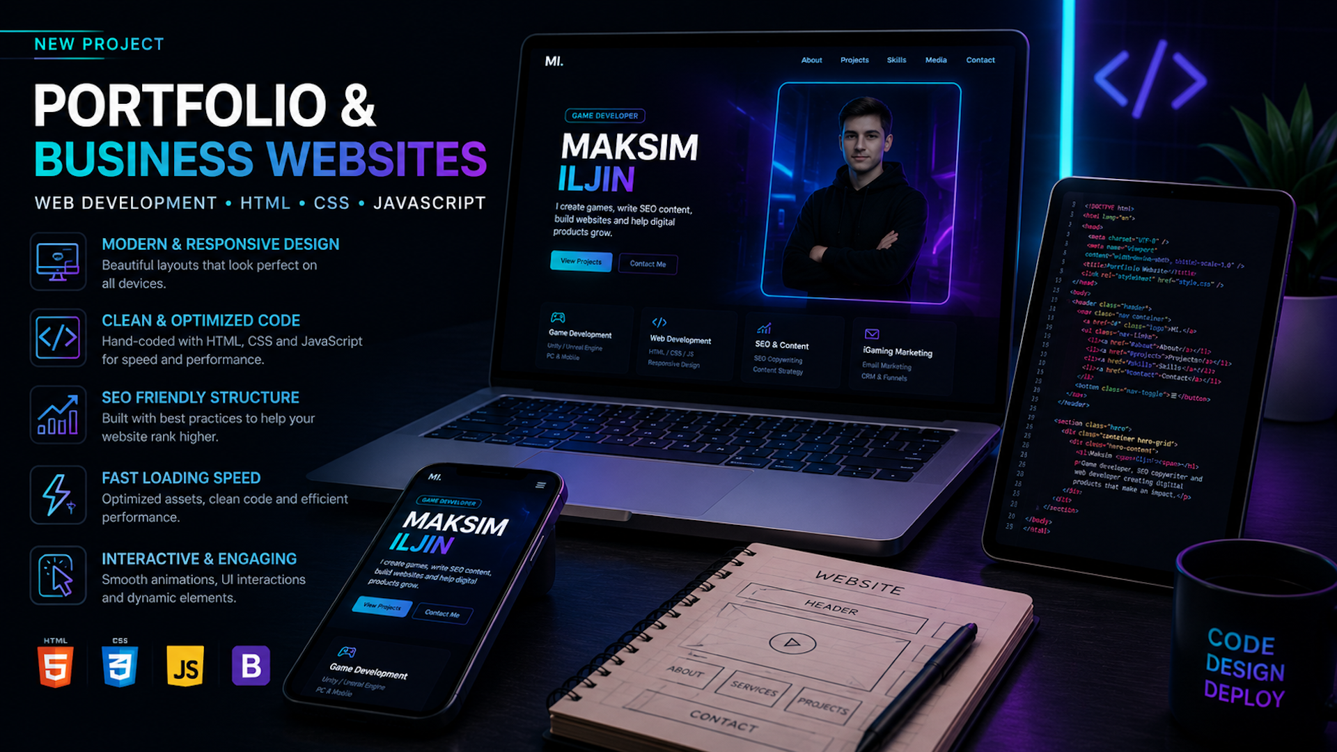 Portfolio and Business Websites